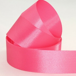 Single Sided Satin Ribbon Hot Pink