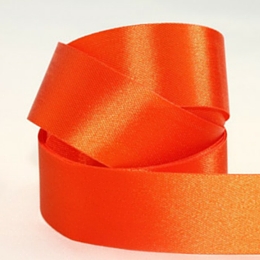 Single Sided Satin Ribbon Orange