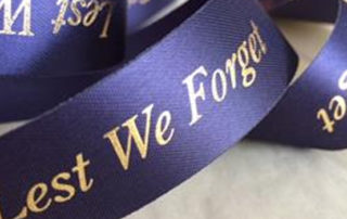 lest we forget printed ribbon