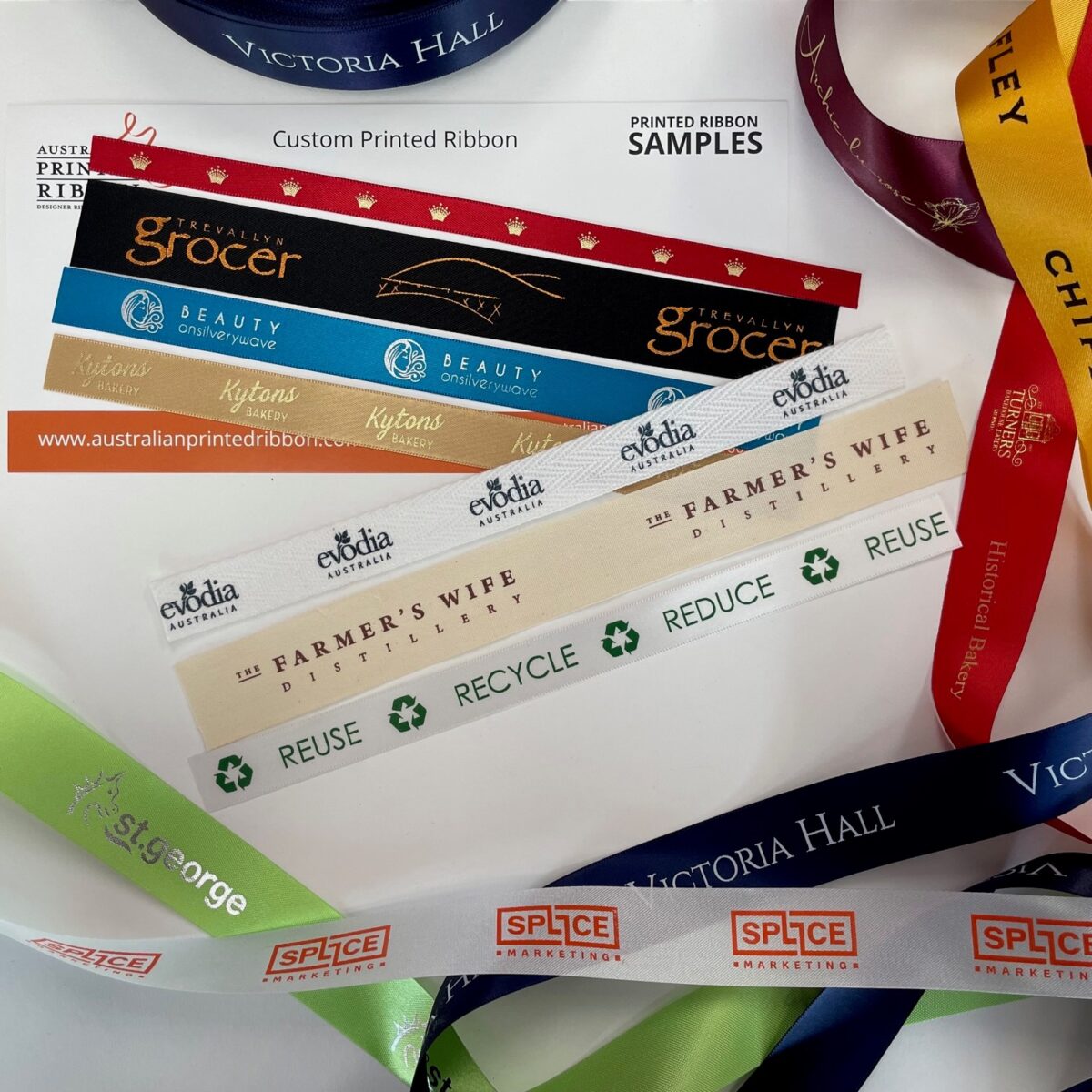 Printed Ribbon SAMPLES - Australian Printed Ribbon